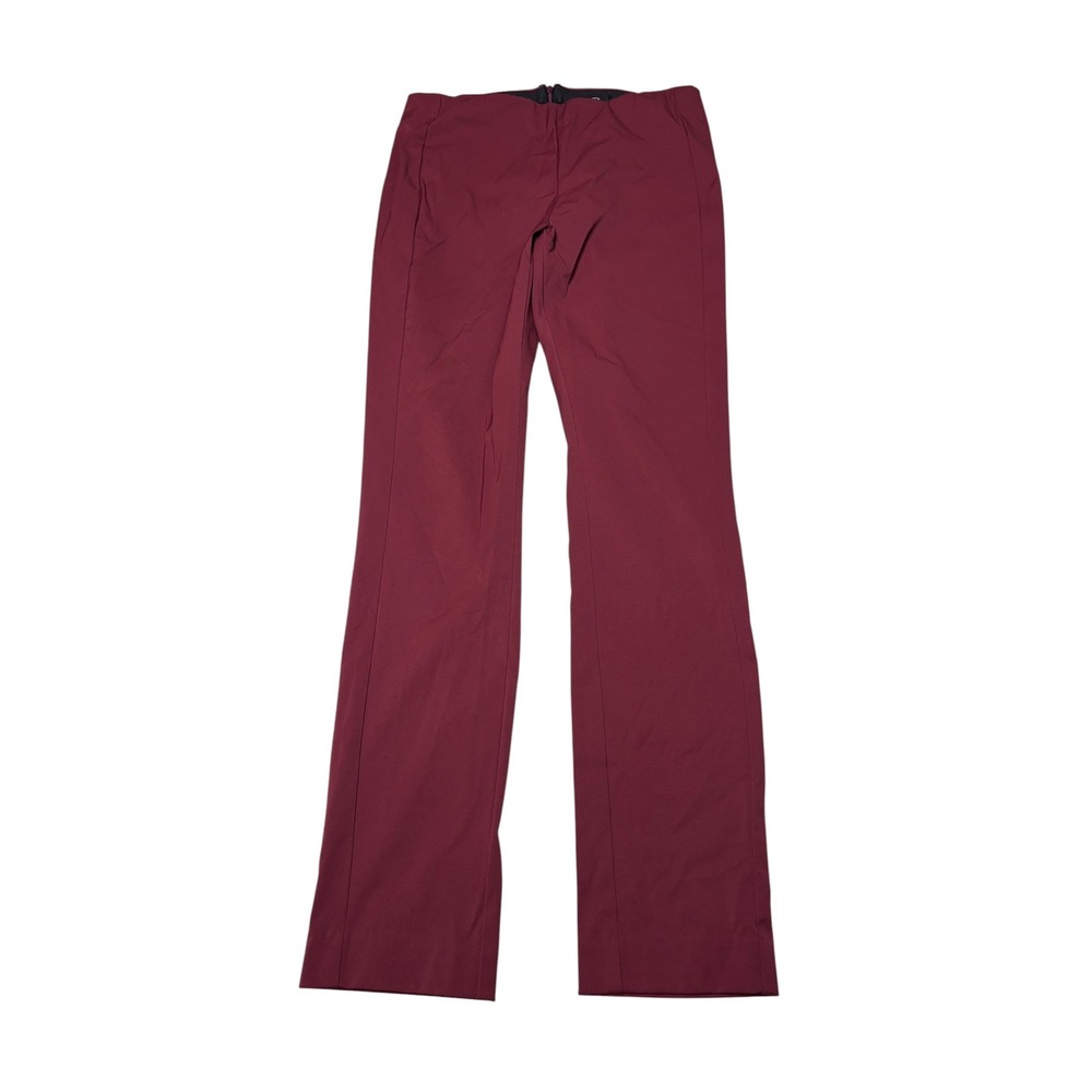 Theory Navalane Neoteric Burgundy Rear Zip Pants Womens 8 W28 L27 USA